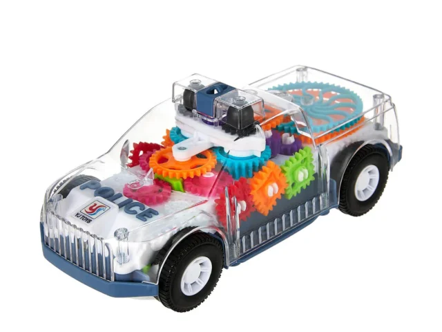 Tranparent police toy car