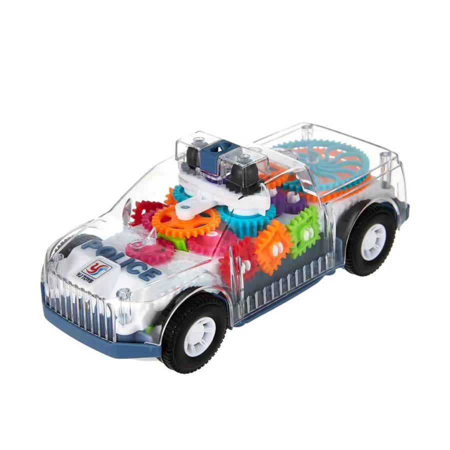 Tranparent police toy car
